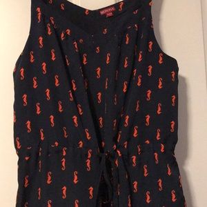 NWOT Merona Navy Blue Seahorse Dress Size XXL